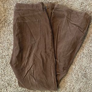 Hollister brown cord flare pants